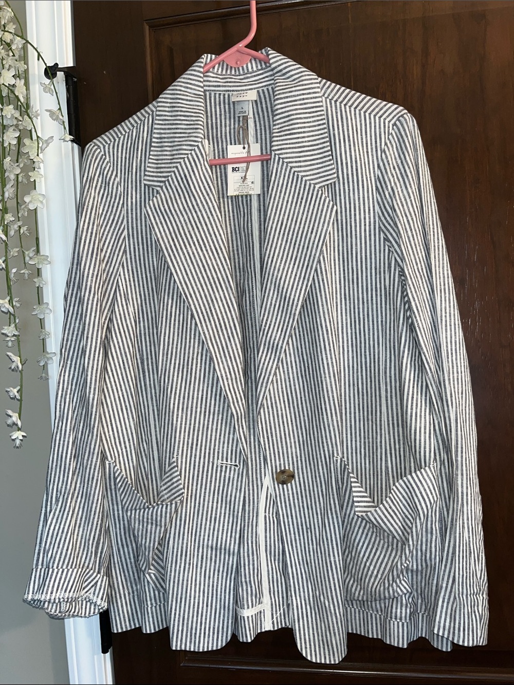 Target Navy and White Striped Blazer